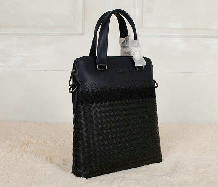 Bottega Veneta intrecciato VN tote 1153068-1 black&royalblue